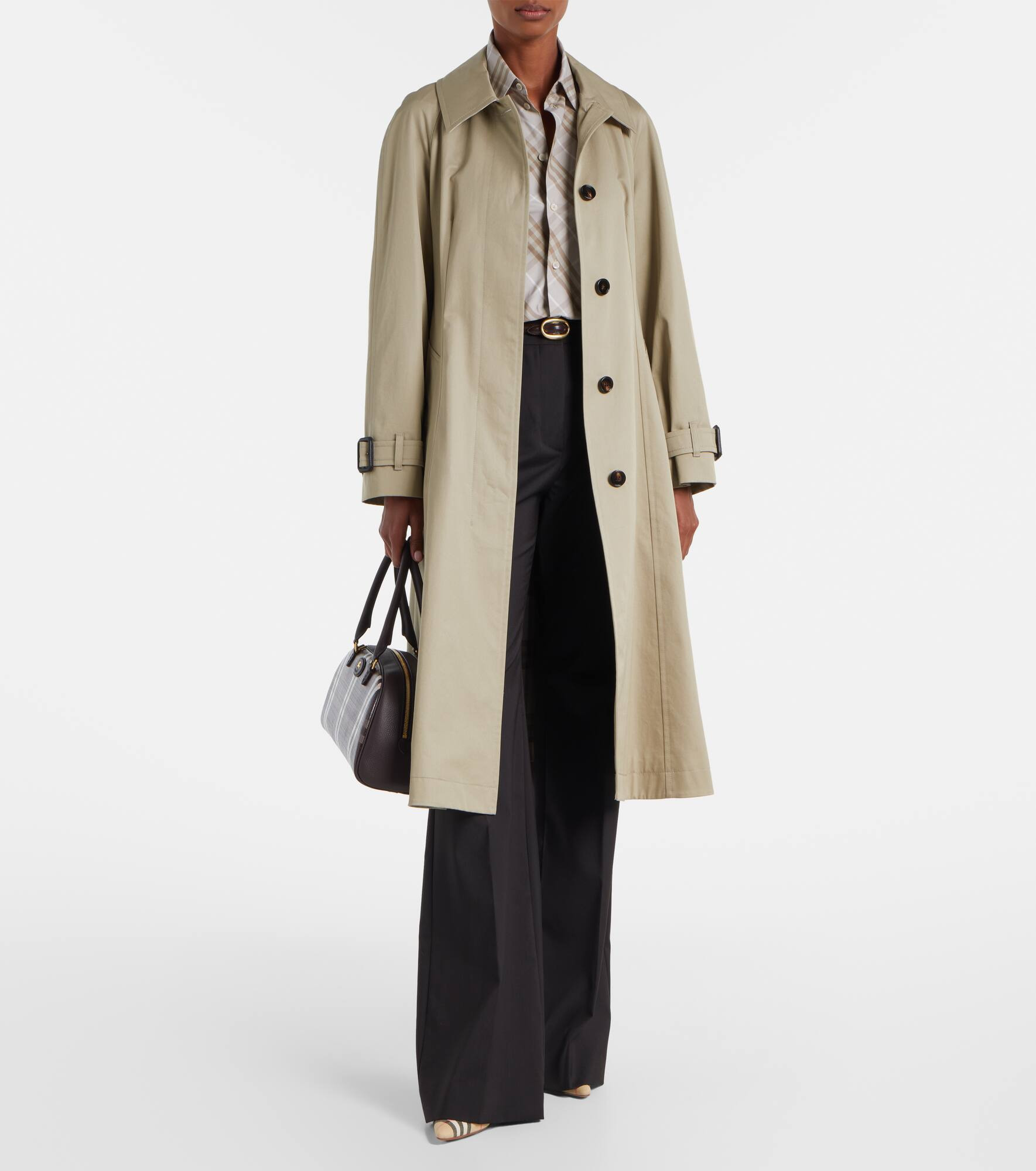 Cotton gabardine trench coat - 2