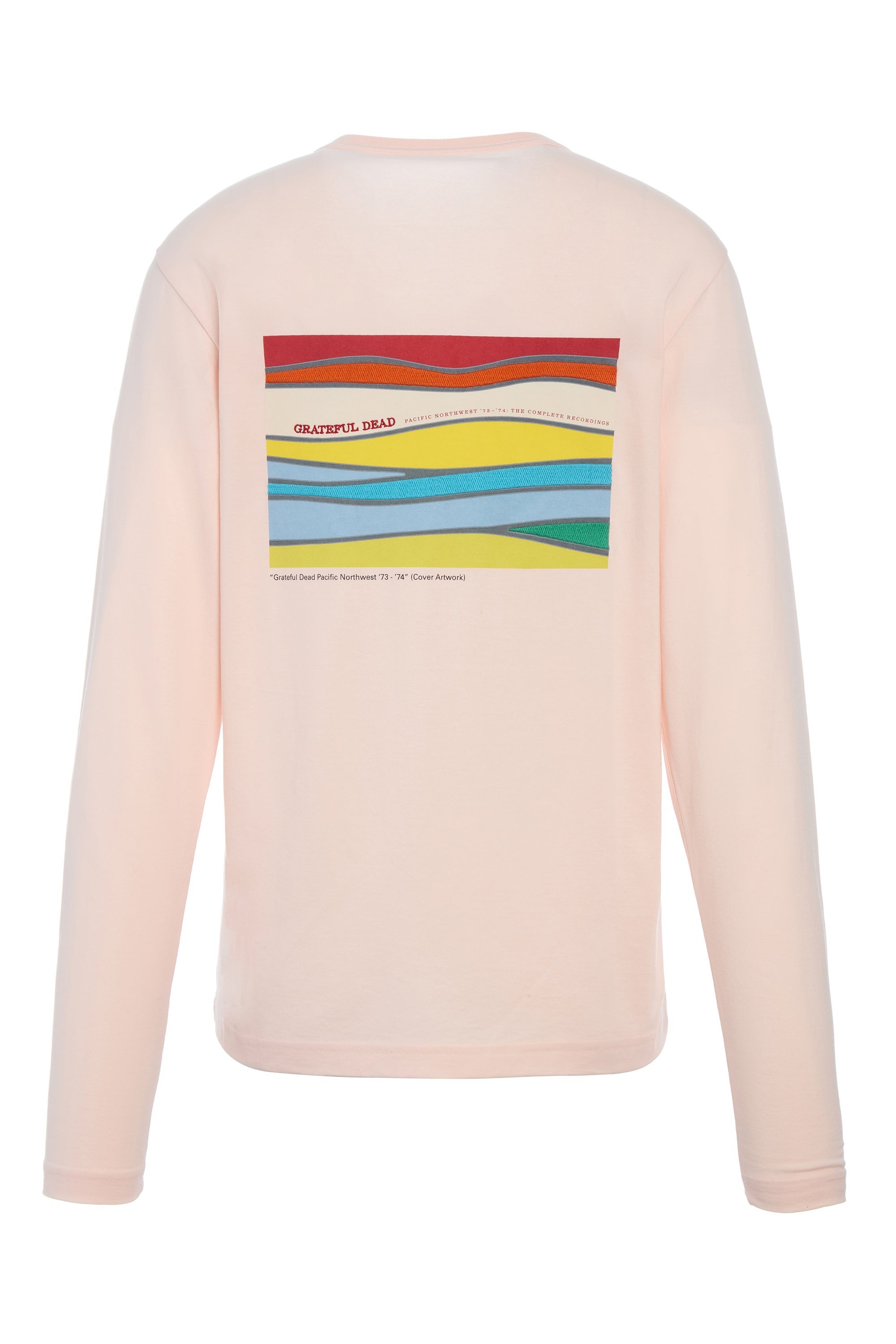 Combe Long Sleeve T-Shirt in Pale Blush Fine Cotton Jersey - 2