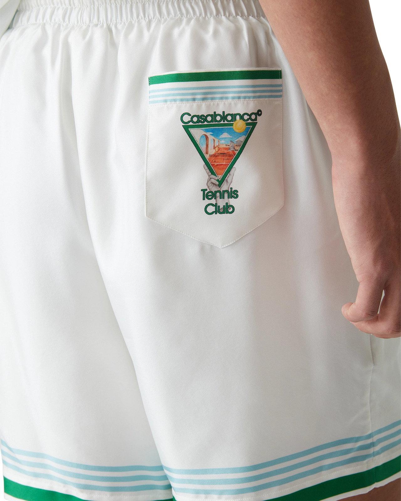 Metaphysical Tennis Icon Silk Shorts | Casablanca Paris - 5