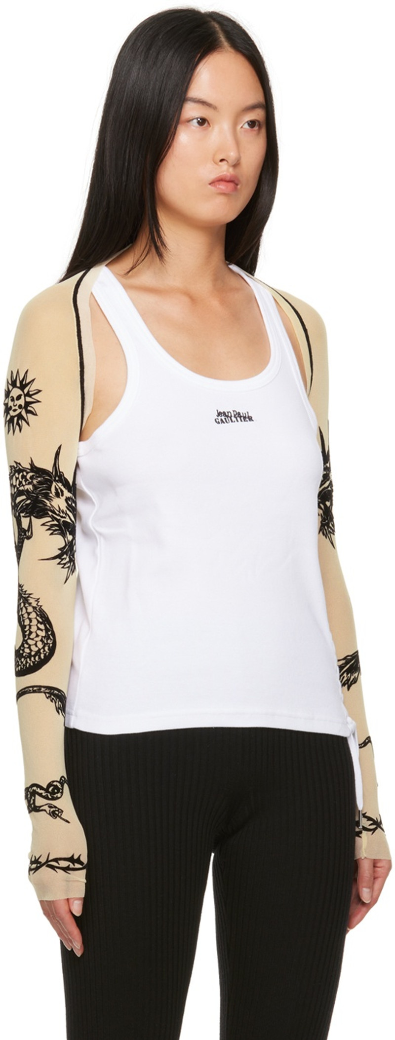 Jean Paul Gaultier Off-White 'Safe Sex' Cardigan outlook