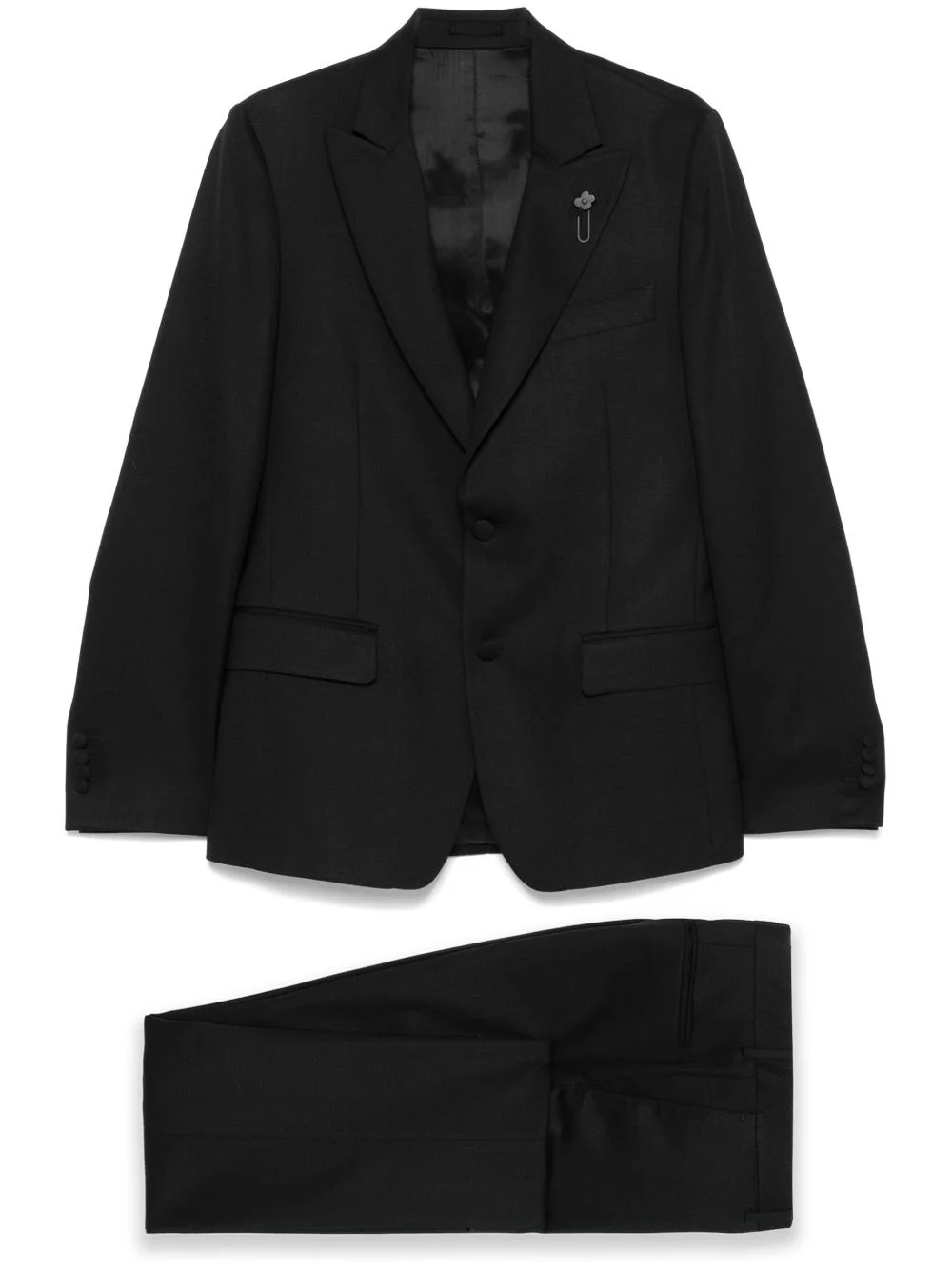 brooch-detail suit - 1