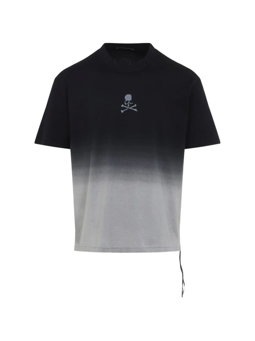 skull-print dipped T-shirt - 1