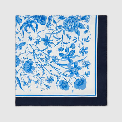 GUCCI Floral print silk scarf outlook