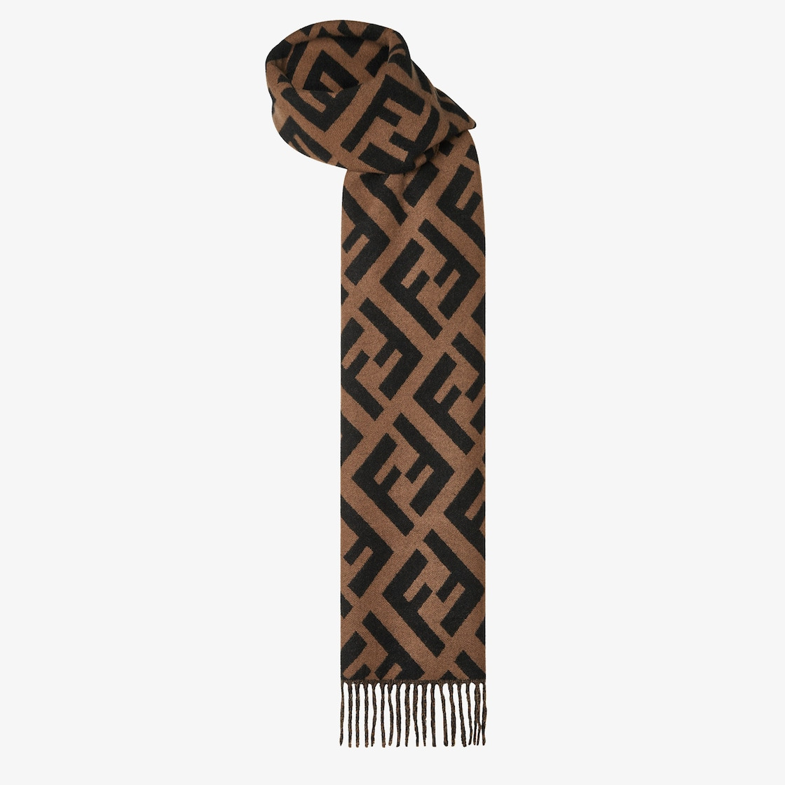Brown cashmere scarf - 3