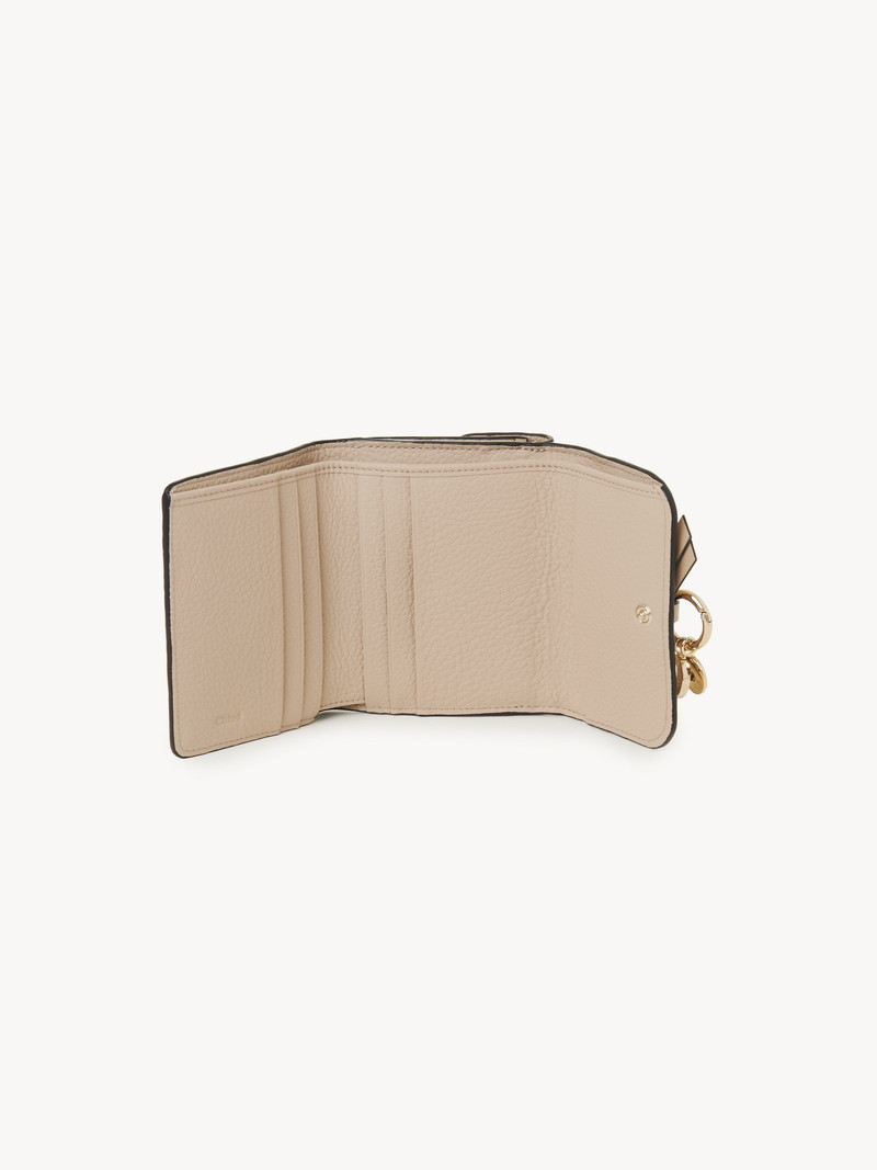 Chloé SMALL ALPHABET TRI-FOLD IN GRAINED LEATHER outlook