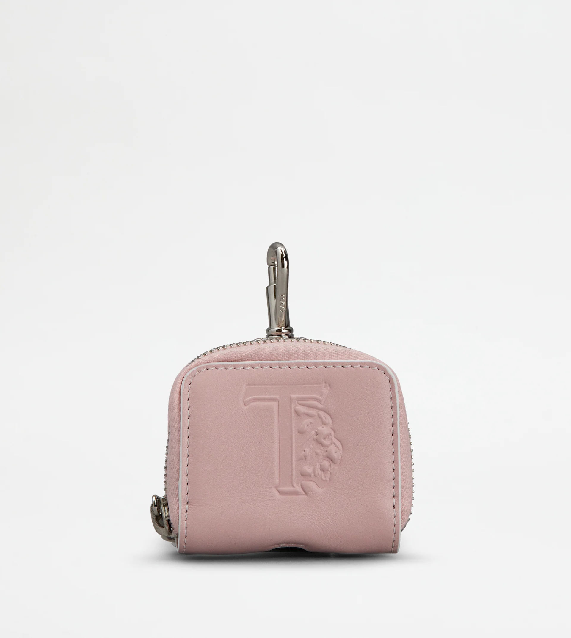 TOD'S AIRPODS HOLDER IN LEATHER - PINK - 1