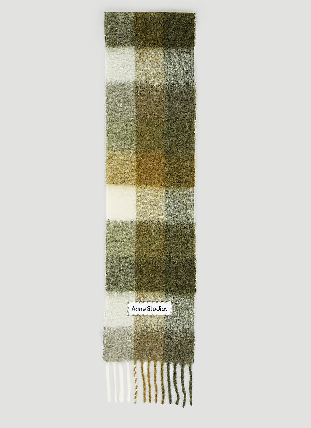 Mohair Checked Scarf - 1