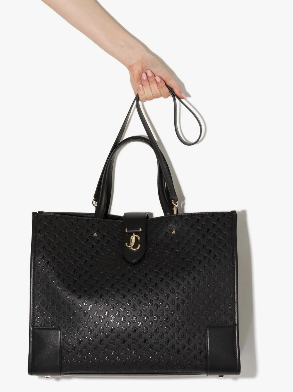 Varenne monogram-print leather tote bag - 4