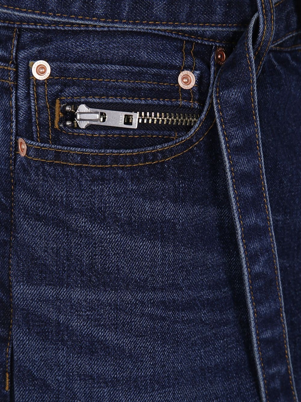 belted straight jeans - 3
