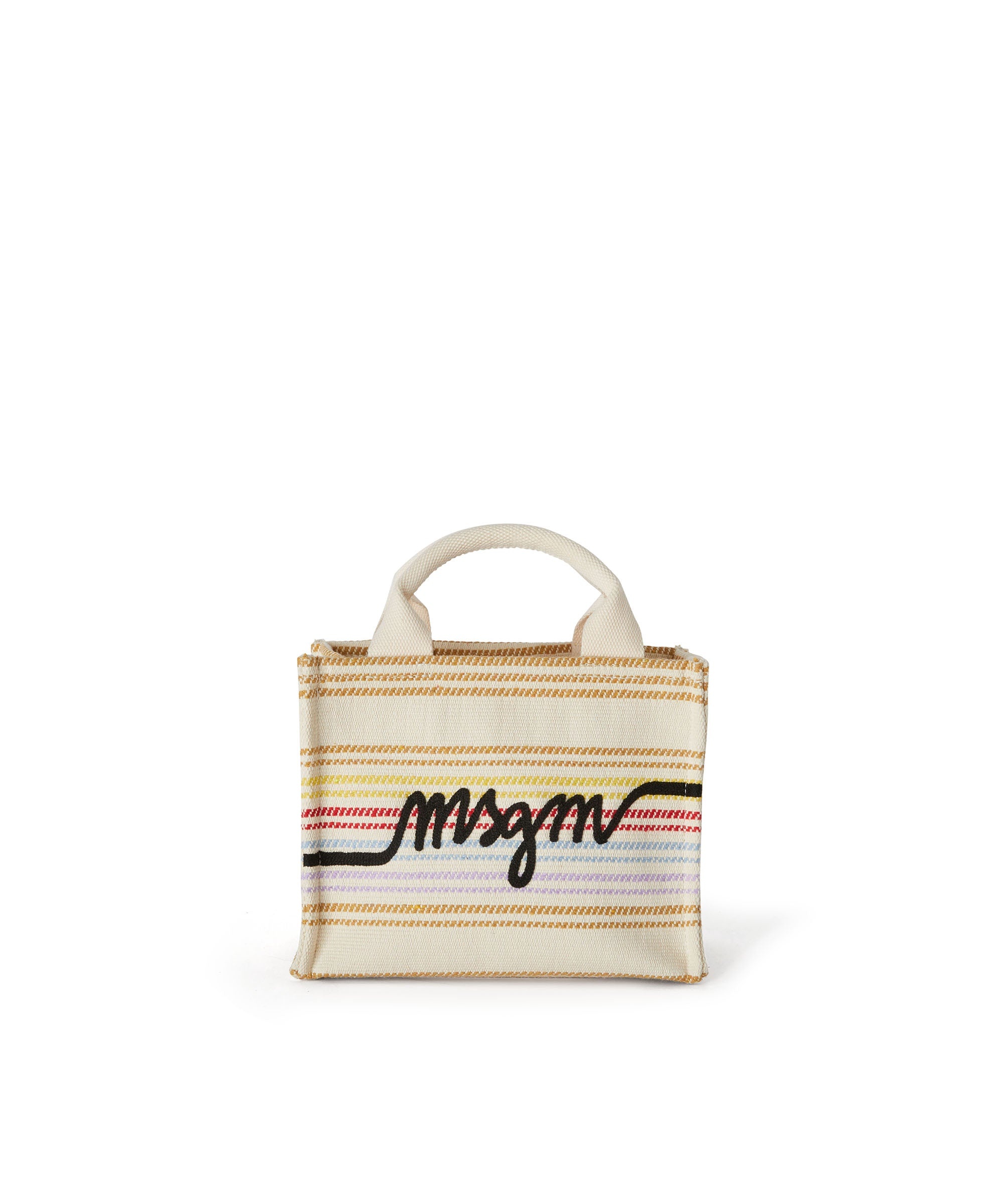 Cotton canvas tote with embroidered logo - 1