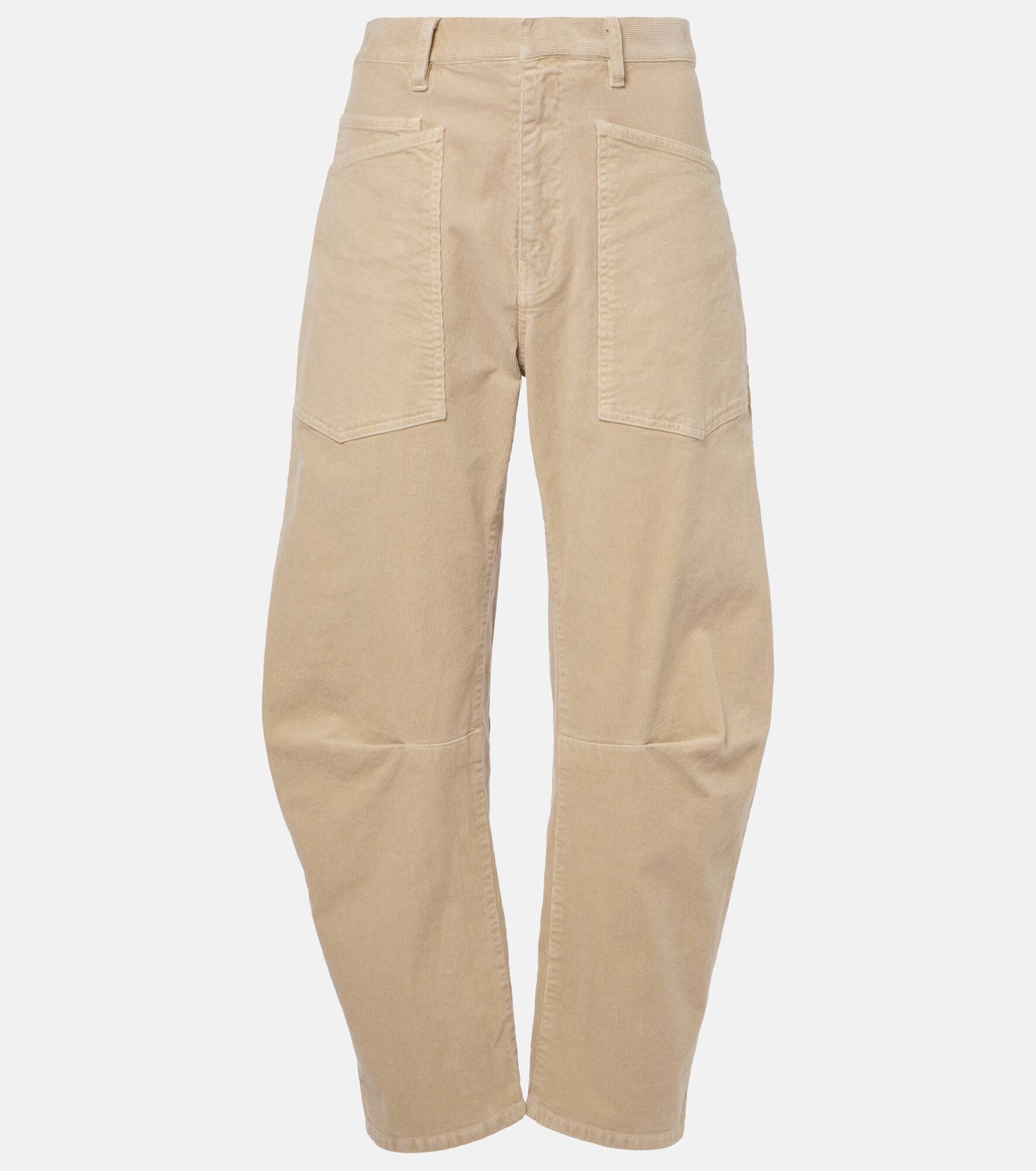 Shon mid-rise corduroy tapered pants - 1