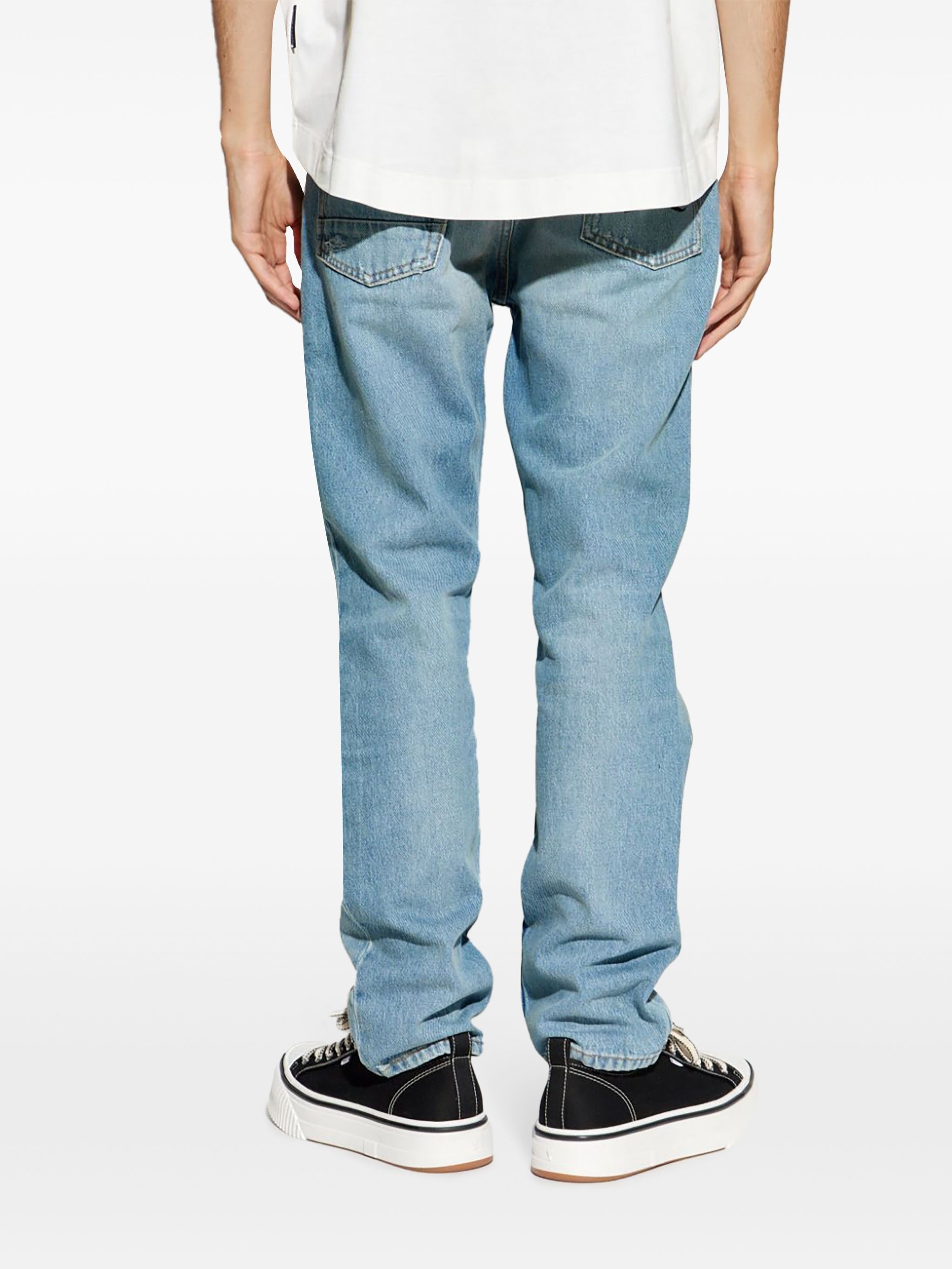 monogram-print jeans - 4