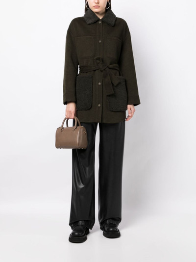 Yves Salomon button-up belted coat outlook