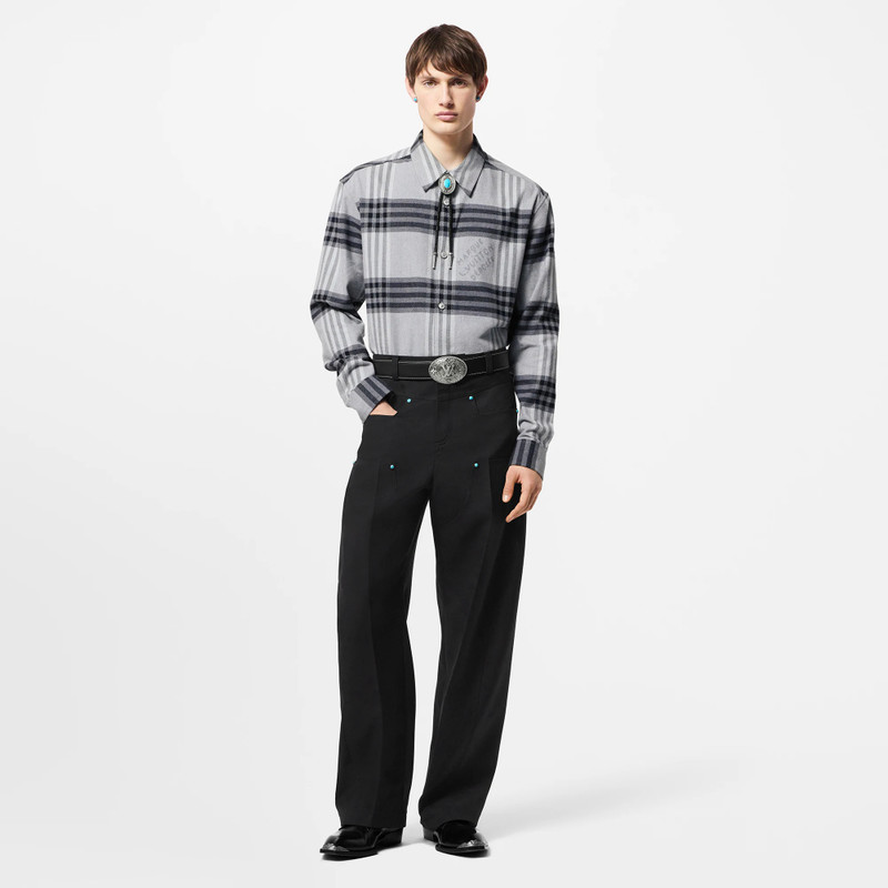 Louis Vuitton Long-Sleeved Cotton Flannel Shirt outlook