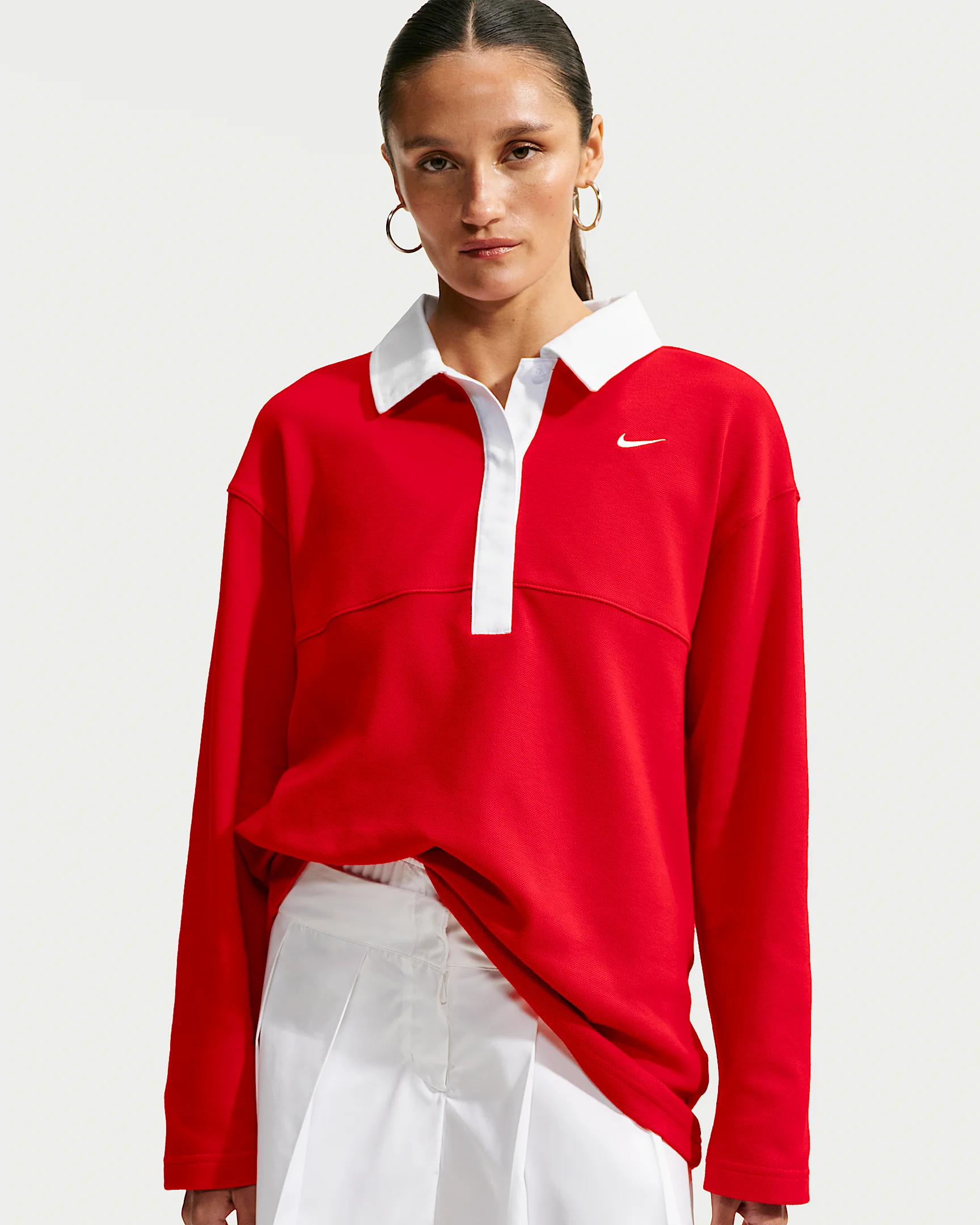 Nike Sportswear Women's Oversized Long-Sleeve Polo - 1