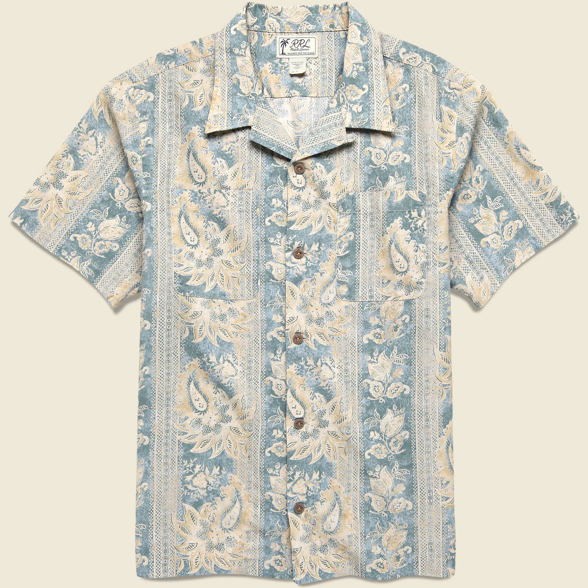Floral Camp Shirt - Indigo - 1