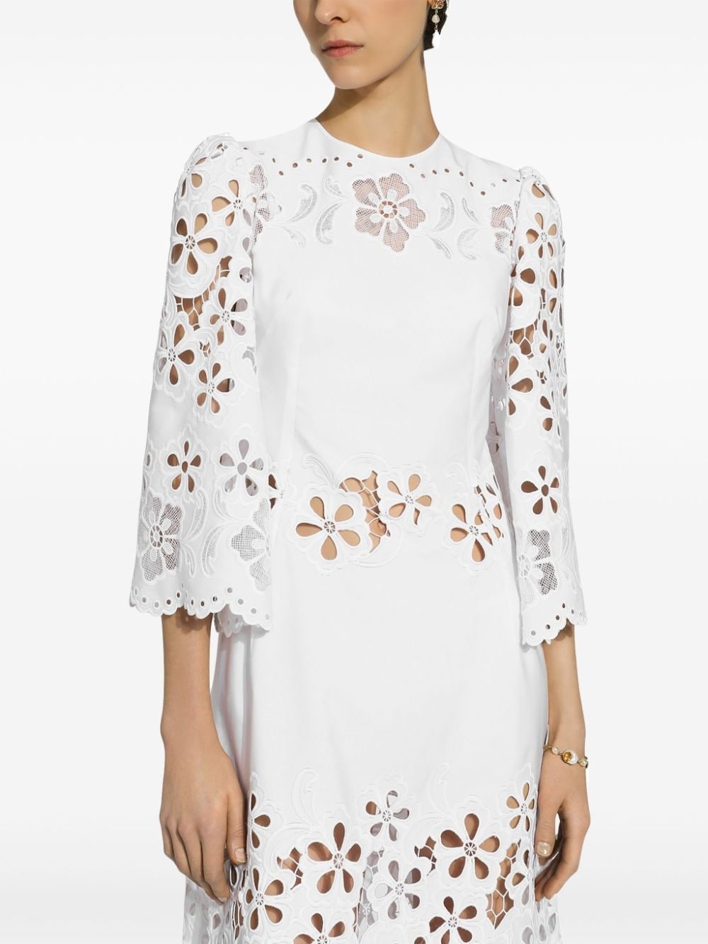 cut-out stretch-cotton midi dress - 5