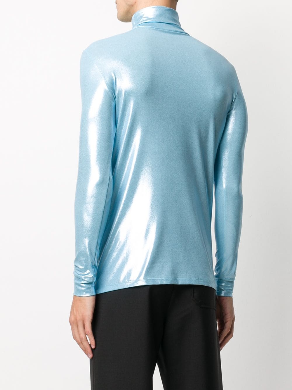 metallic roll-neck top - 4