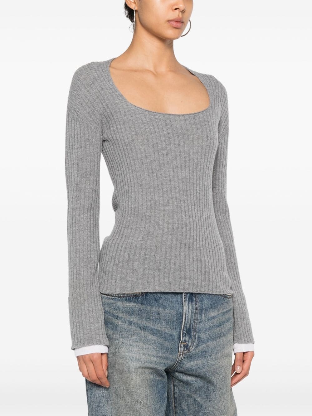 ribbed-knit top - 3