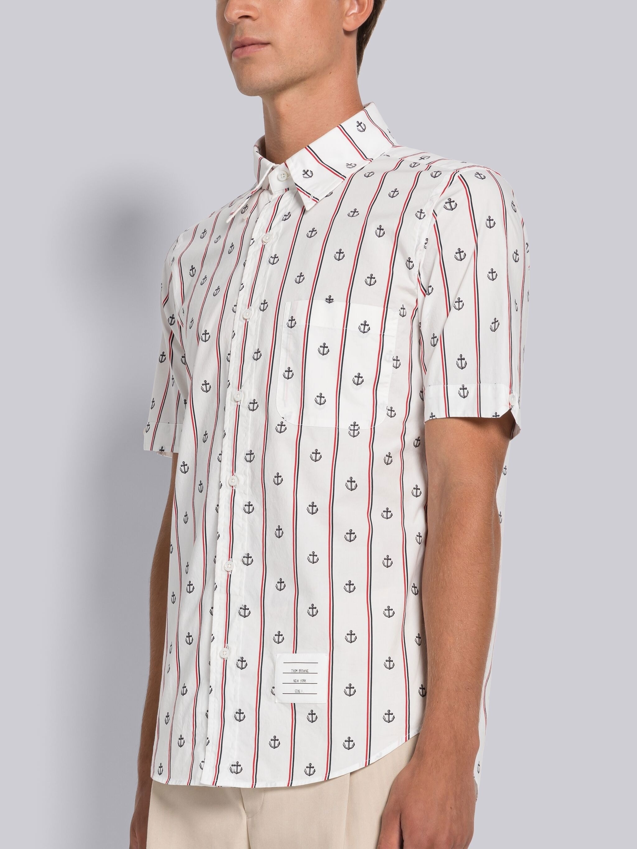 Anchor Print Poplin Short Sleeve Shirt - 2