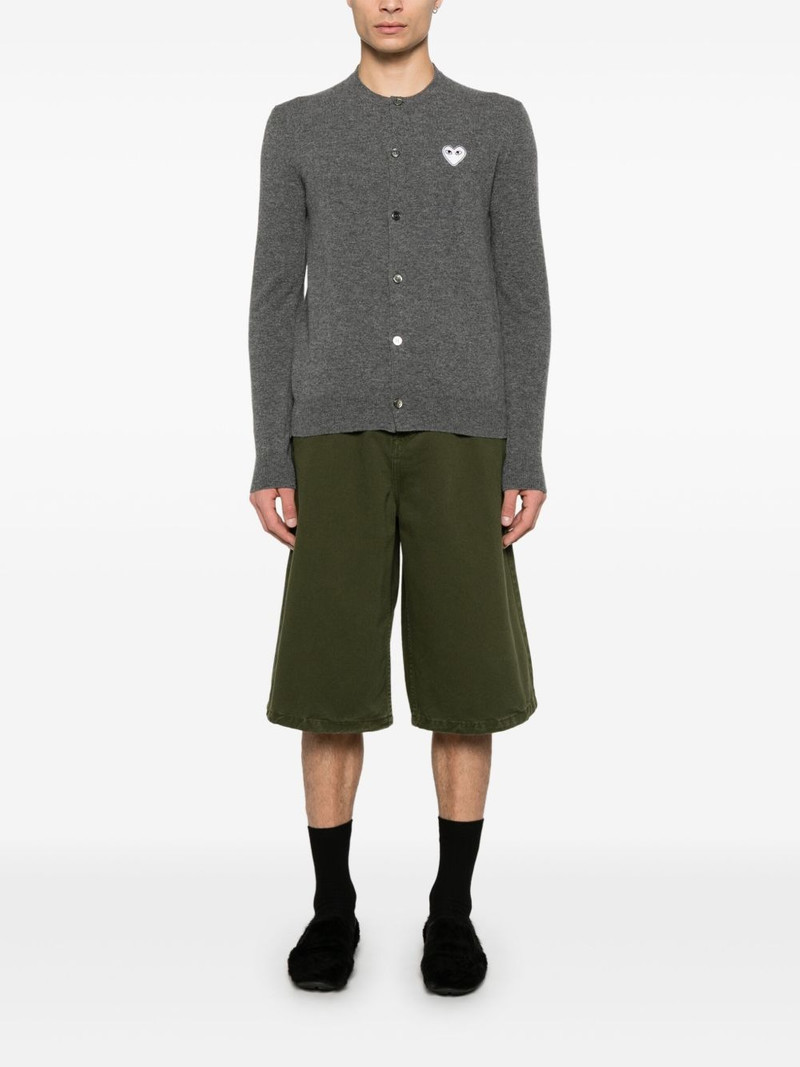 Comme des Garçons PLAY logo-patch cardigan outlook