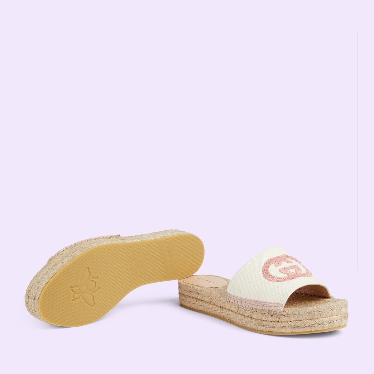 Women's espadrille slide with Interlocking G - 6