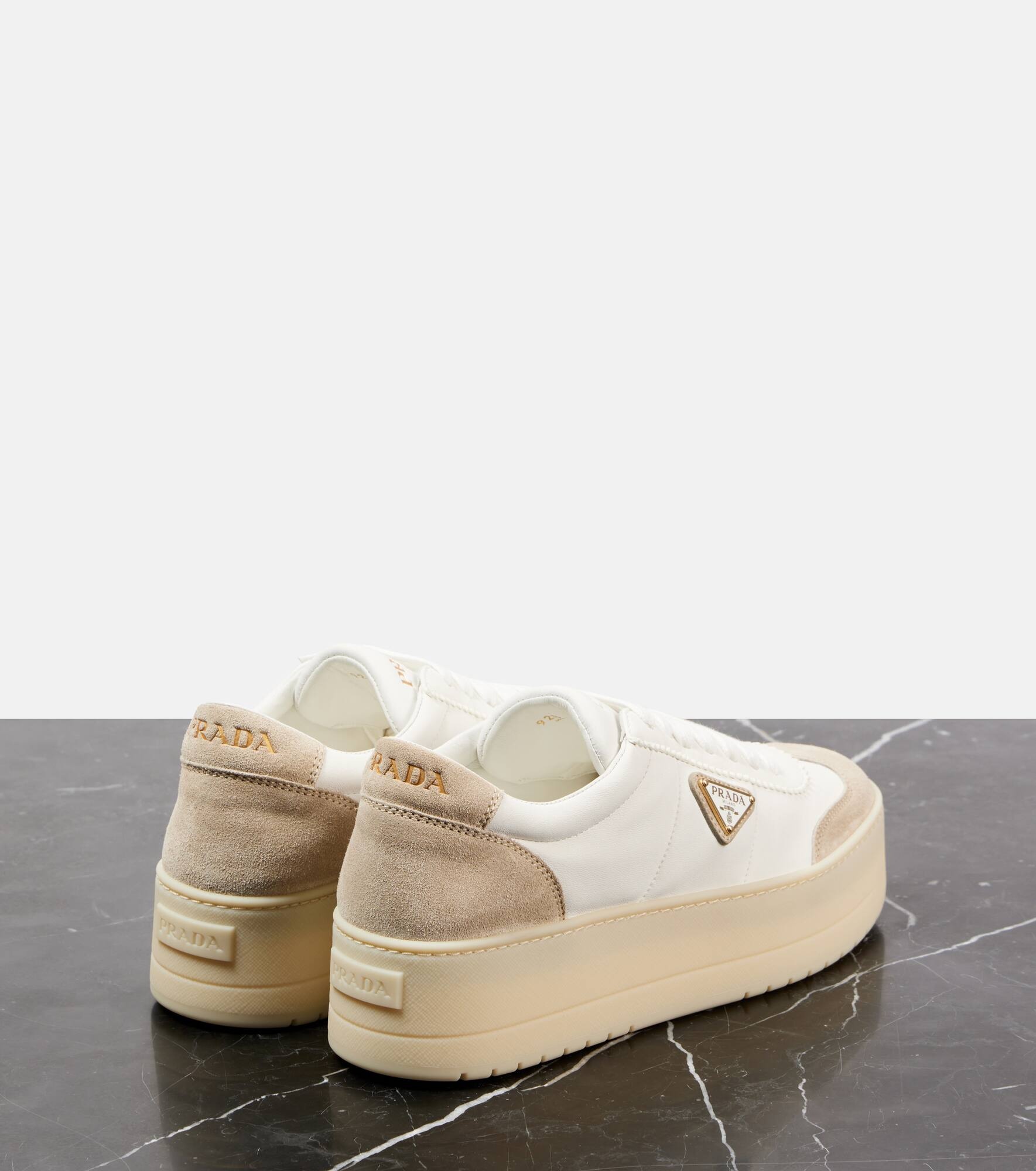 Leather platform sneakers - 2