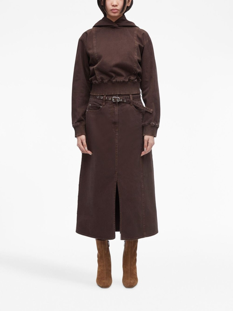 3.1 Phillip Lim panelled denim hoodie outlook