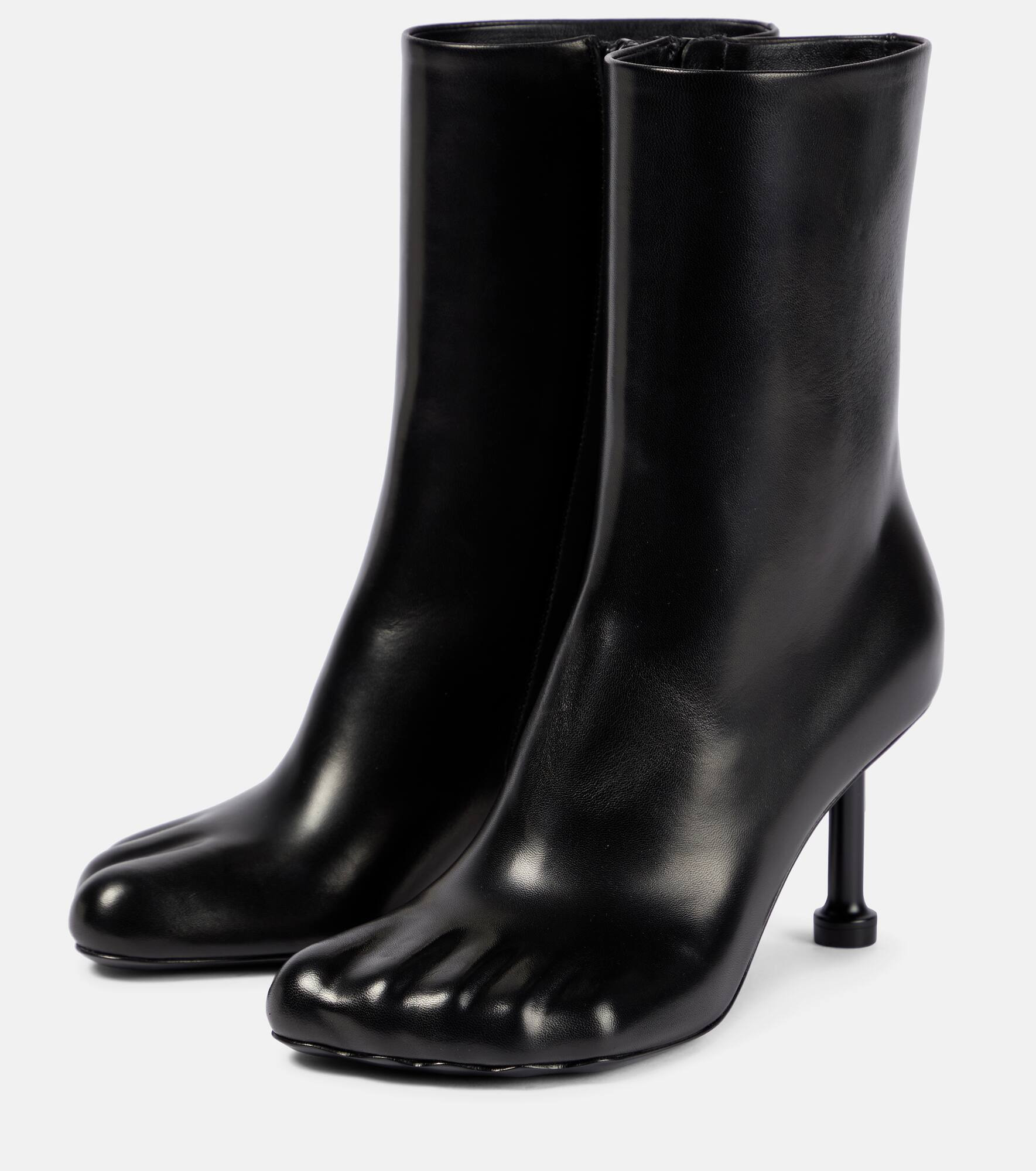Fetish leather ankle boots - 5