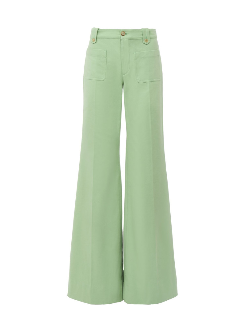 FLARED PANTS IN COTTON CANVAS 1