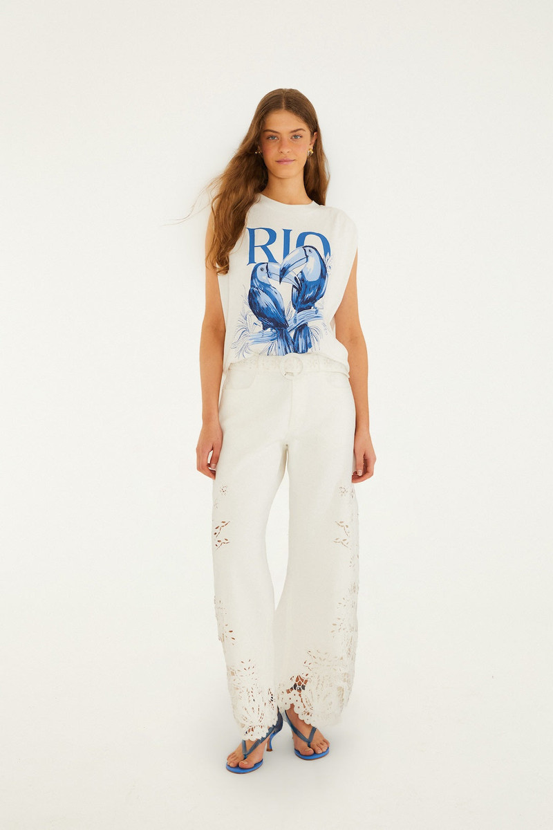 Off-White Toucan Rio Padded Shoulder Organic Cotton T-Shirt 4