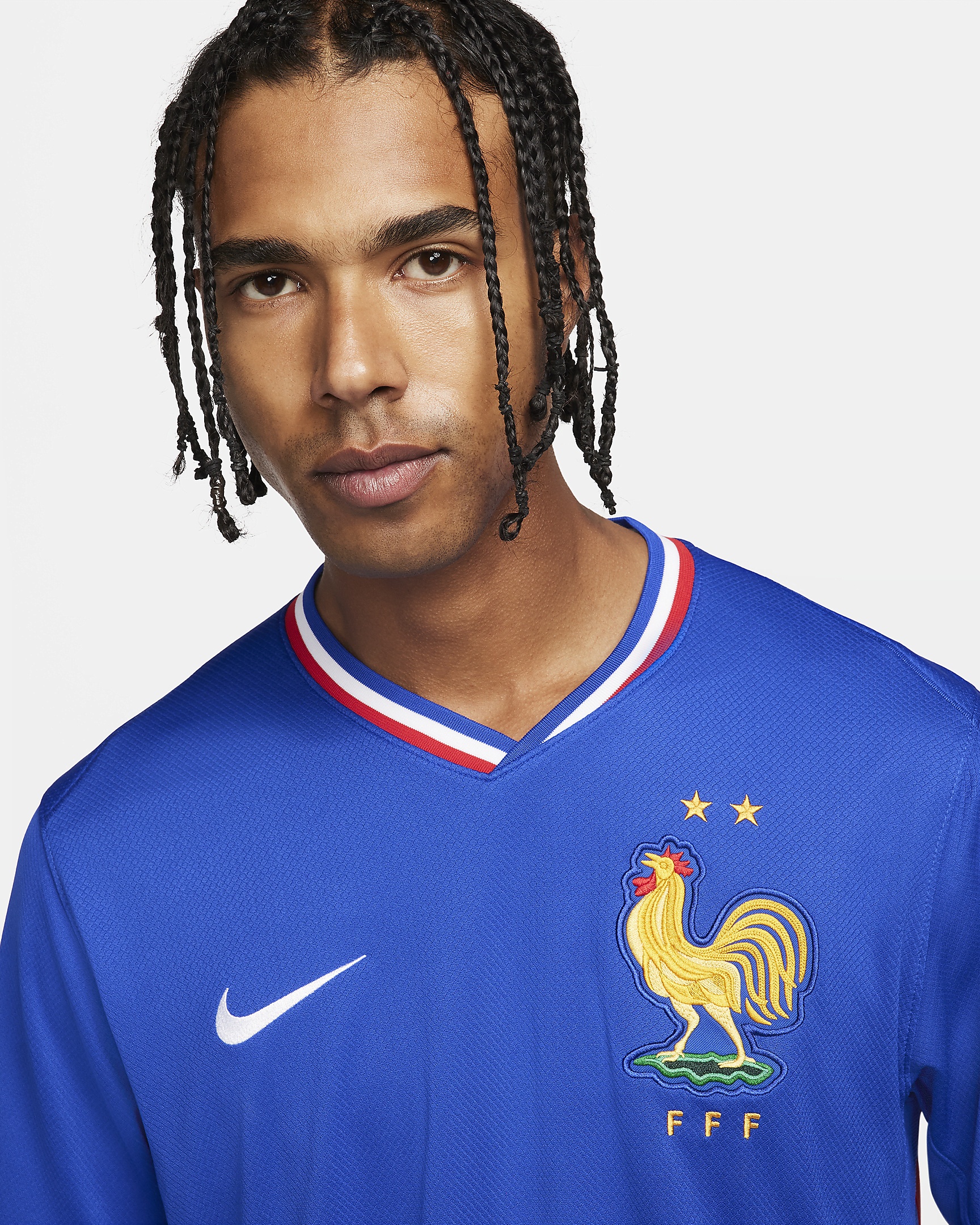 FFF (Team) 2024/25 Stadium Home Nike Men's Dri-FIT Soccer Replica Jersey - 3