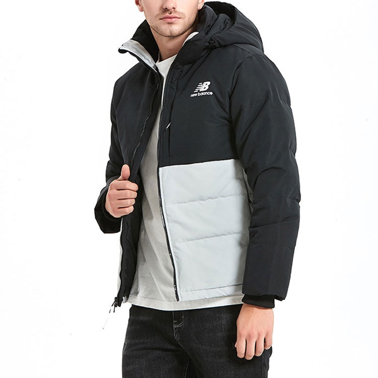 New Balance Windproof Lifestyle Down Jacket 'Black White' AMJ93551-LAN - 7