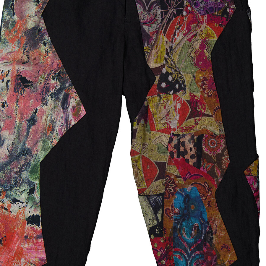 Yohji Yamamoto Men's Black Y-Patchwork P.L Pants - 2