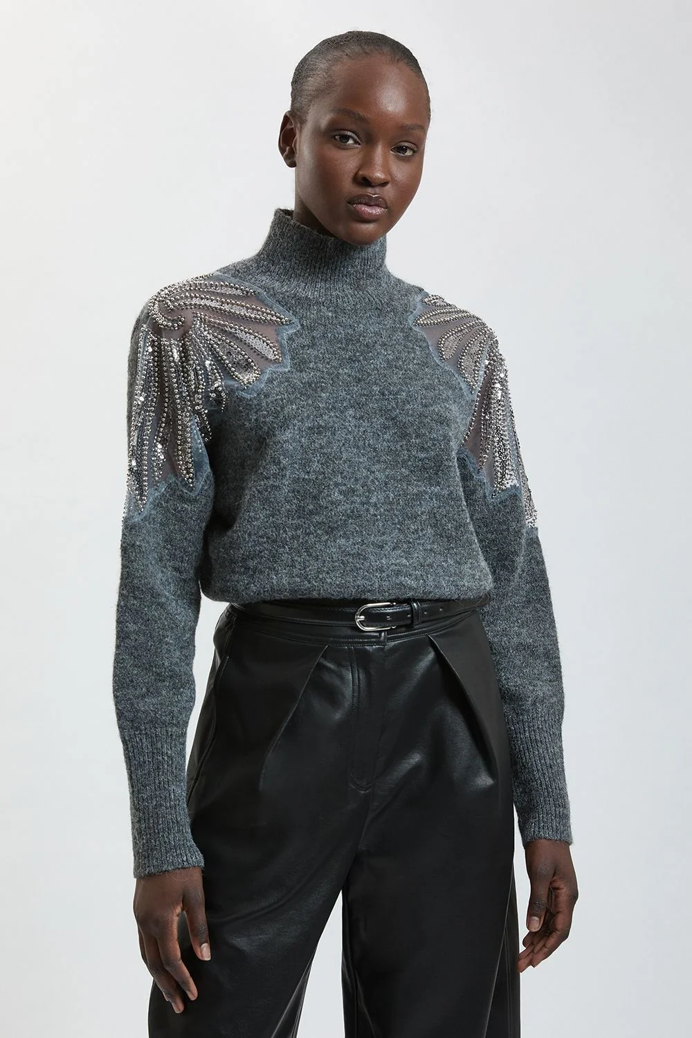 Embellished Cosy Knitted Jumper - 1