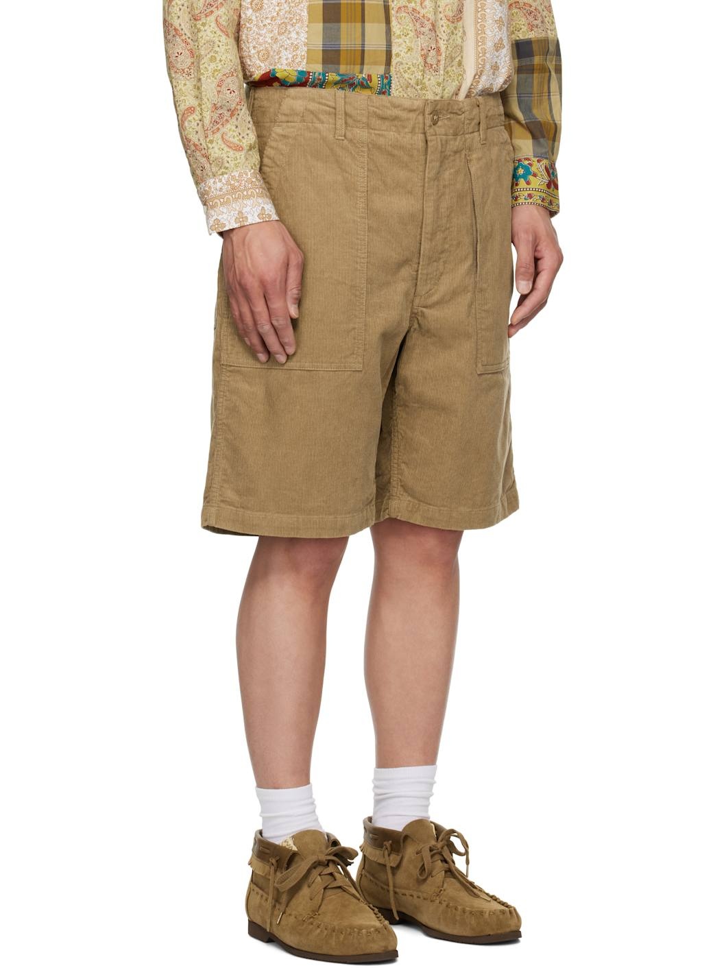 Khaki Fatigue Shorts - 2