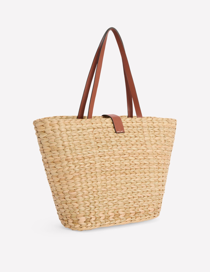 Buckle Tote-Natural Raffia 3