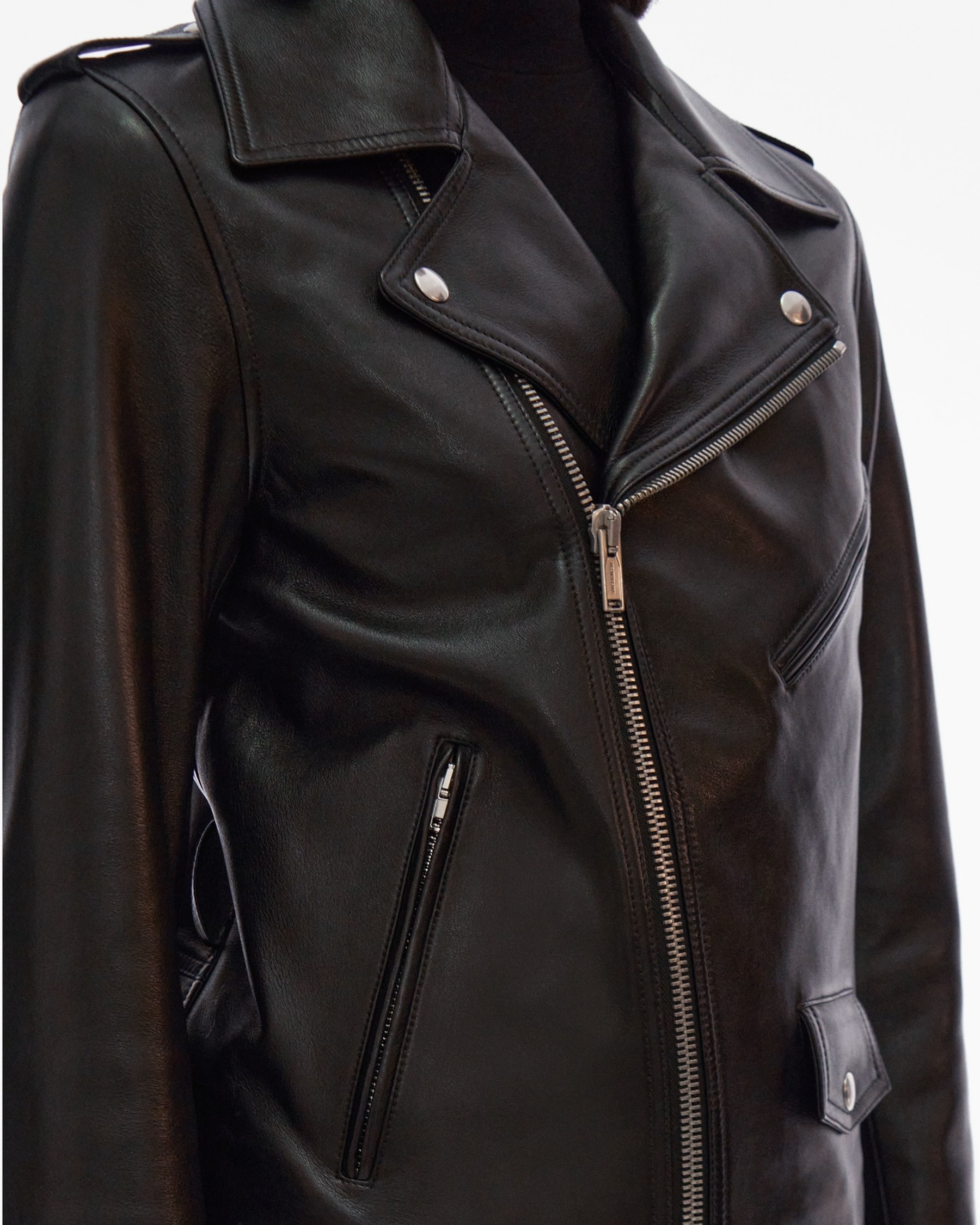 LEATHER BIKER JACKET - 6
