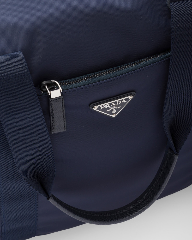 Re-Nylon and Saffiano leather duffle bag 6
