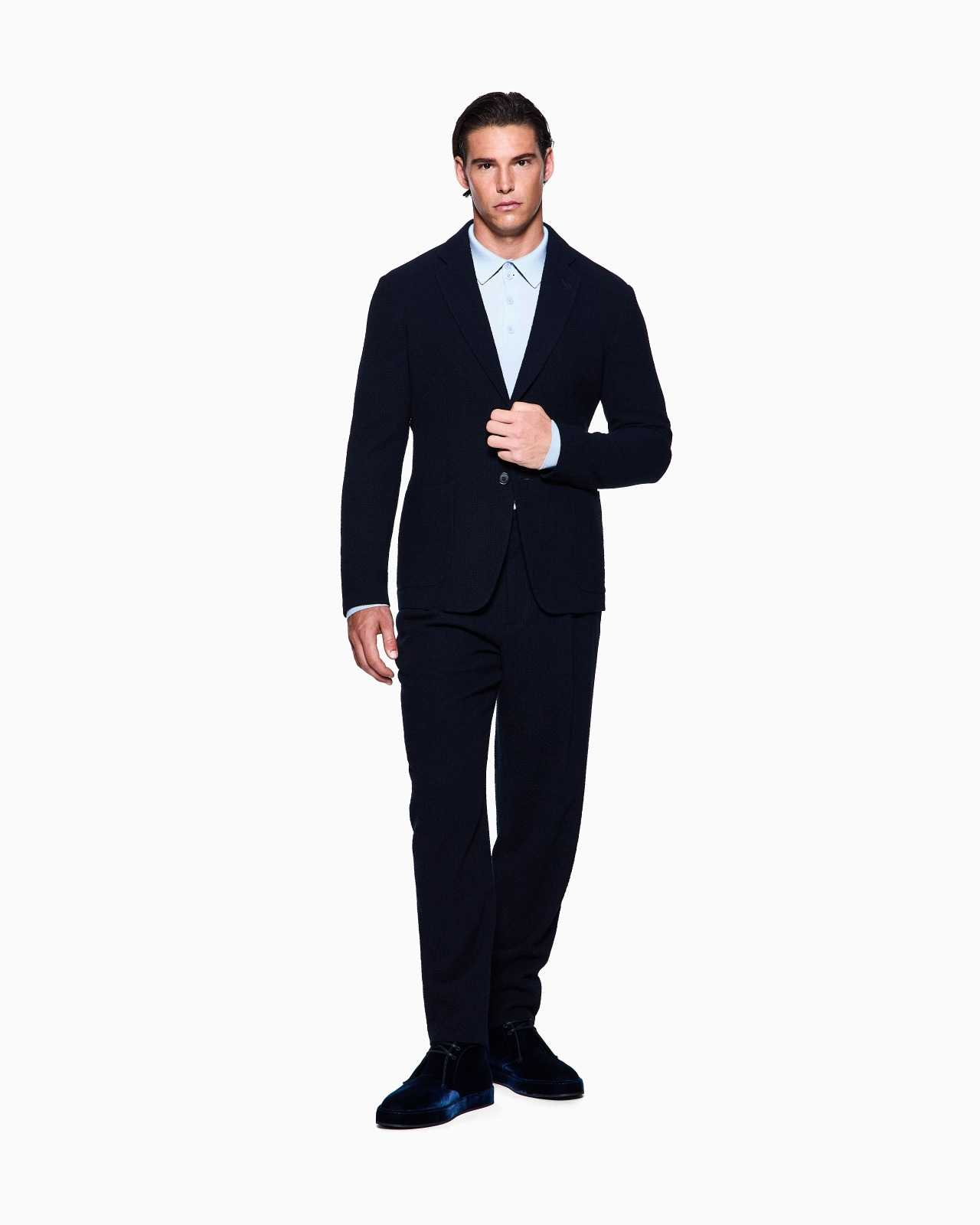 SINGLE-PLEAT VIRGIN-WOOL SEERSUCKER TROUSERS - 2