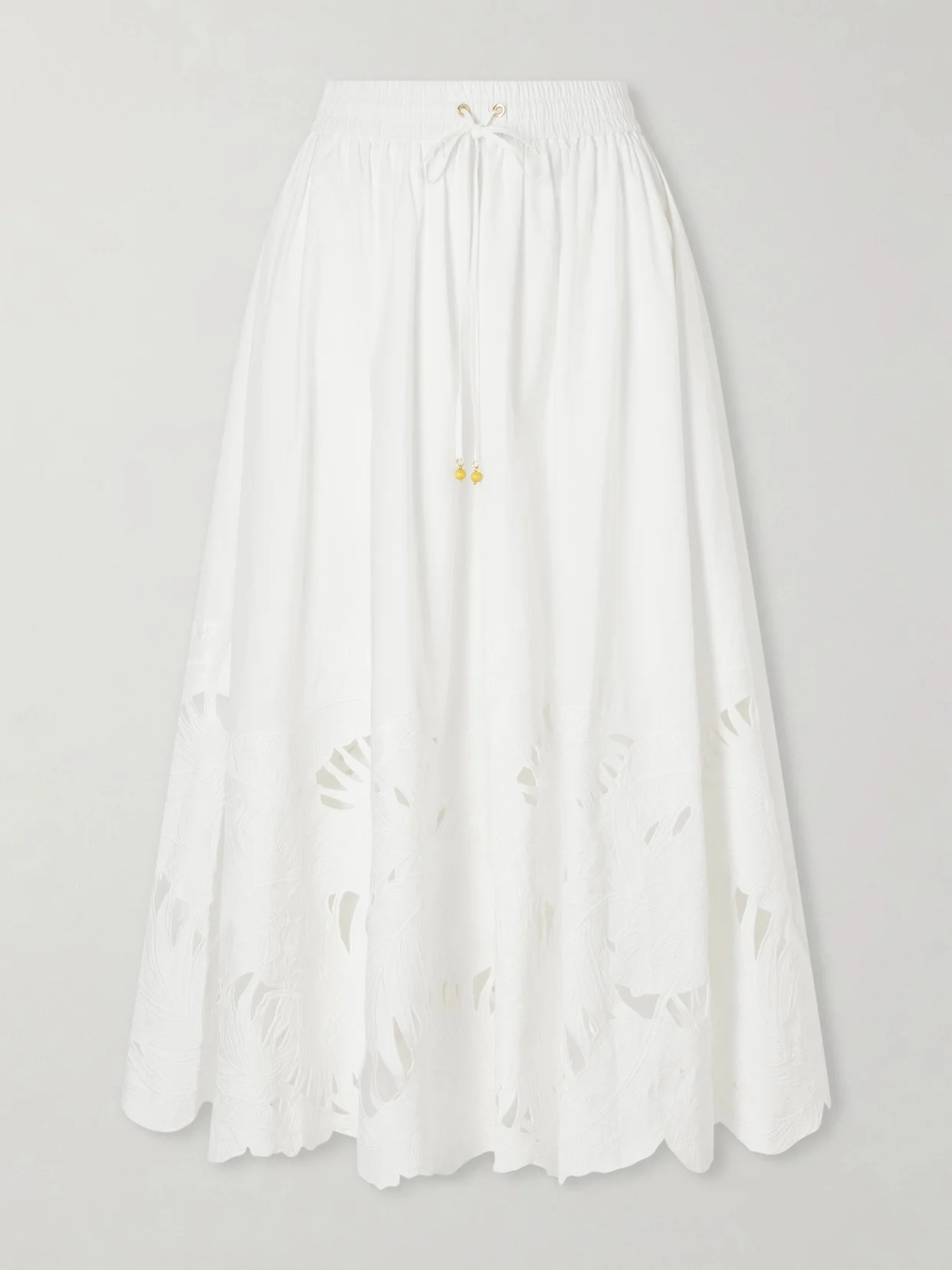Mahon Embroidered Cotton Midi Skirt - 1