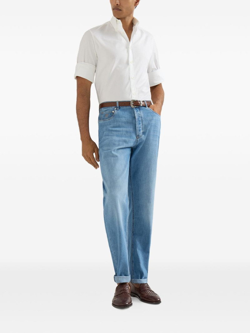 Brunello Cucinelli five-pocket button-fastening jeans outlook