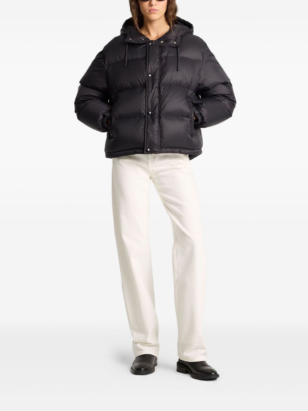 logo-patch puffer jacket - 2