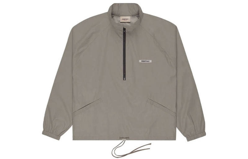 ESSENTIALS Fear of God Essentials FW20 Half Zip Track Jacket 'Cement' FOG-FW20-359 outlook