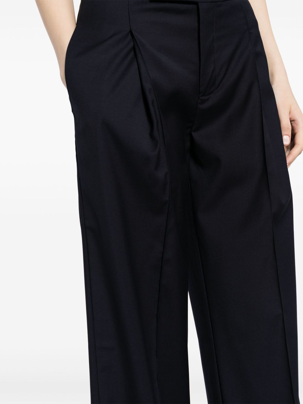 high-rise wool trousers - 5
