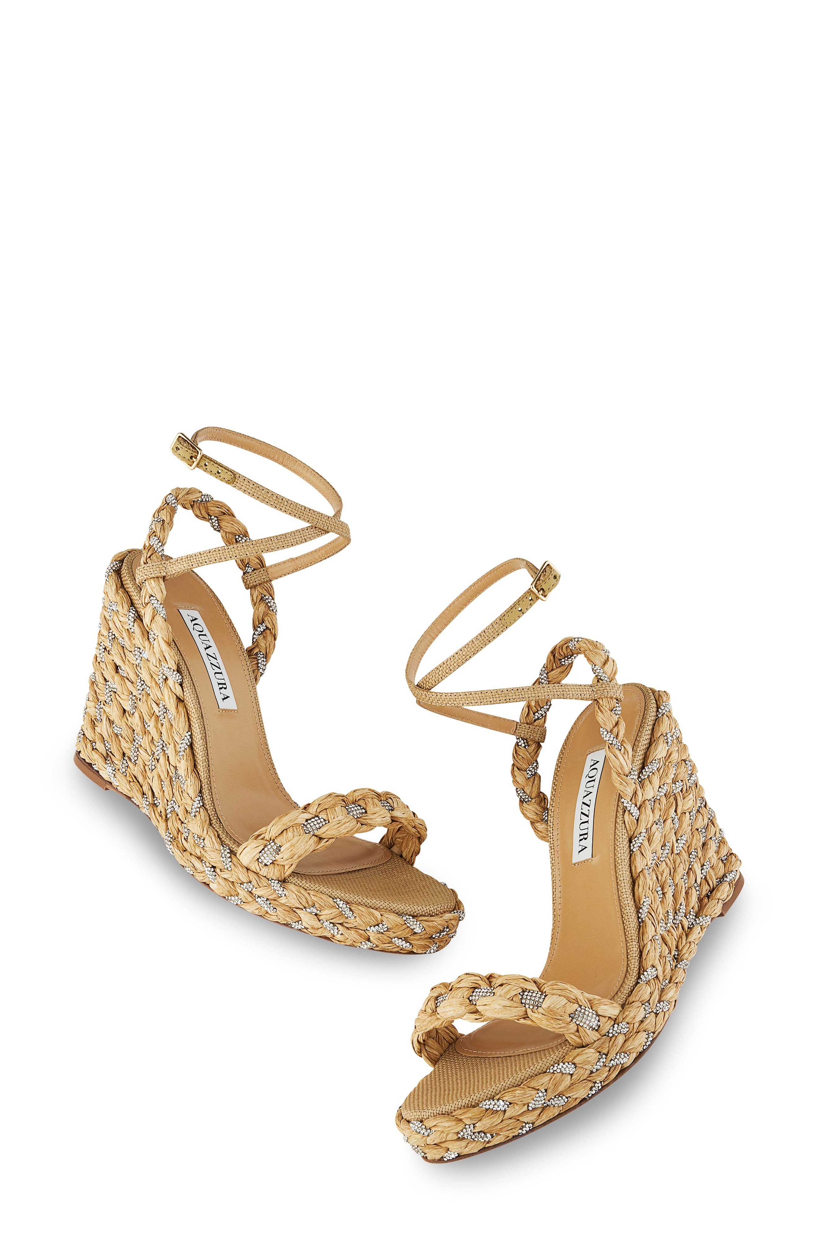 Aquazzura Costeria Wedge Sandal in Natural at Nordstrom - 6