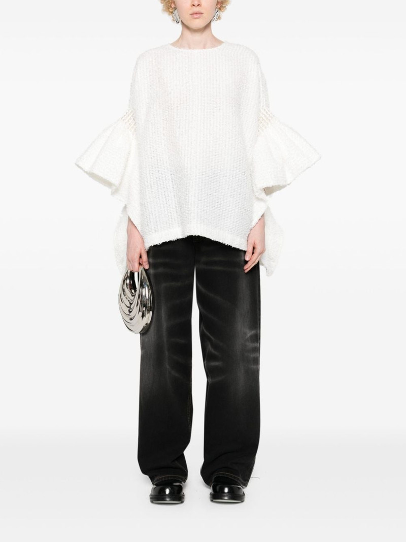Junya Watanabe flared-cuffs bouclÃ© blouse outlook