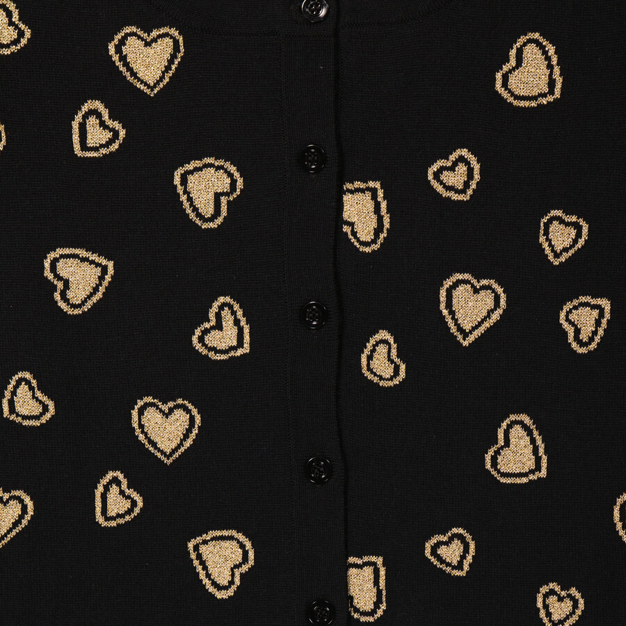 Moschino Ladies Heart-Intarsia Cardigan - 7