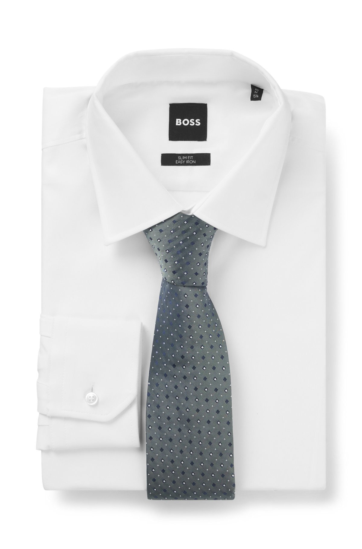 SILK-BLEND TIE WITH JACQUARD PATTERN - 3