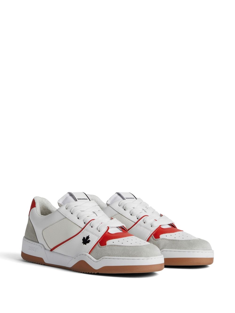 logo-embroidered panelled sneakers - 2